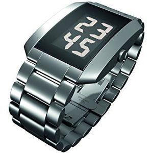 Rosendahl Heren digitaal kwarts smartwatch polshorloge met roestvrijstalen armband 43232, zwart, armband