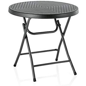 WAS 9702 080 serie rotan design tafel, 74 cm hoog, 80 cm diameter