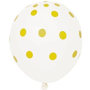 12"" Latex ballonnen | Classic Ruby Gold Dots | 6ct, pak van 6