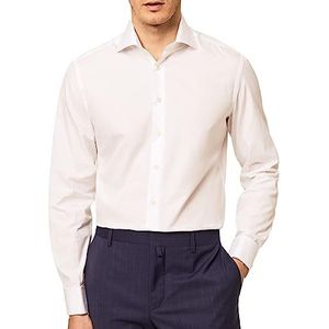 Hackett London Poplin Slim DC Business overhemd voor heren, wit, 16.5