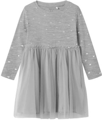 Jerseyjurken - Glitter Jurk - Midi-lengte - Lange Mouwen - O-hals