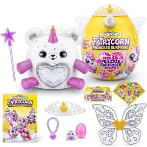 Rainbocorns Fairycorn Princess Series 6 Bear - verzamelbare pluche - magische fee prinses verrassingen, knuffelig pluche knuffeldier, stickers, (beer)