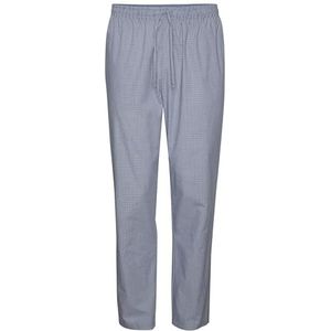 s.Oliver Heren lange pyjama geweven broek in blauw geruit, blauw geruit, M