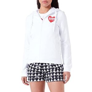 Love Moschino Damesjack met rits, optisch wit, 42, wit (optical white), 42