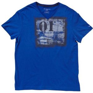 Calvin Klein Jeans Heren T-shirt, blauw (6 c8), 58 NL (3XL)