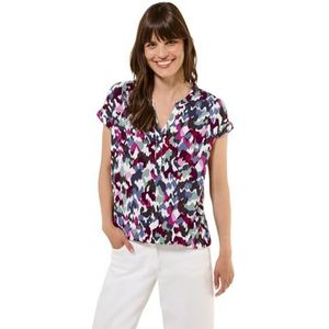 Cecil - Blouse - Vanilla white - Korte Mouwen - Met Print All-over