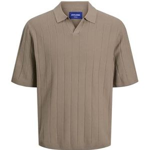 Jack & Jones Jorvarenna Knit Ss Split Neck, Silver Sage, XL