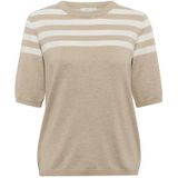 Kaffe - KAlizza Striped Knit - Gebreide Top - Beige