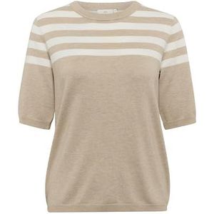 Kaffe - KAlizza Striped Knit - Gebreide Top - Beige