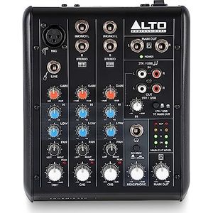 Alto TrueMix 500-5-in audiomixer met XLR-microfooningang en USB-audio-interface voor podcasting, live optredens, streaming, opname, DJ - Mac en pc