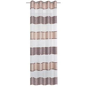 Home fashion ooggordijn dwarsstrepen, polyester, cappuccino, 175 x 140 cm