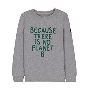 ECOALF, Sienalf Sweatshirt voor kinderen, van katoen, gerecyclede stof, katoenen sweatshirt voor kinderen, lange mouwen, basic sweatshirt, Grijs, 8 jaar