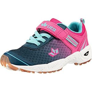 LICO Barney VS Zaalsportschoen meisjes , Marineblauw / felroze / turquoise, 31 EU