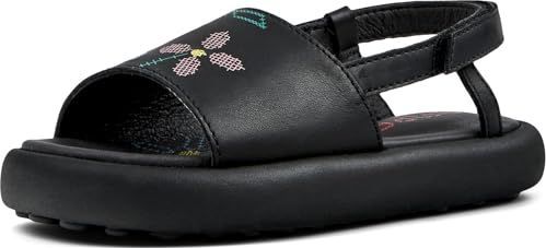 Embroidered Flat Sandals - Zwart - Slippers