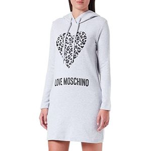 Love Moschino Damesjurk, Melange Light Grijs, 42