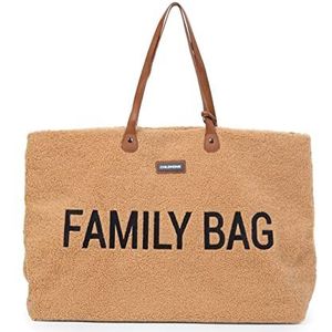 CHILDHOME, Family Bag, luiertas, reis-/weekendtas, Grote Inhoud, inclusief afneembaar tasje, teddy beige