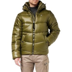 G-STAR RAW Gewatteerde jas met capuchon voor heren, groen (shadow olive D24676-D418-B230), XS