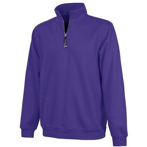 Charles River Apparel Unisex-Adult's Crosswind Quarter Zip Sweatshirt (Regular & Big-Tall Sizes), Purple, XS