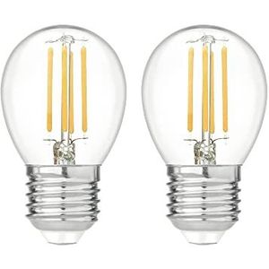 Garza - Verpakking met 1+1 led-gloeilampen, decoratief, sferisch licht, 5000 K, fitting E27, 4 W, 470 lumen