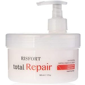 Risfort Total Repair Masker met Keratina, 500 ml, 500 ml, uniseks, volwassenen, zwart, eenheidsmaat, Zwart, Eén maat