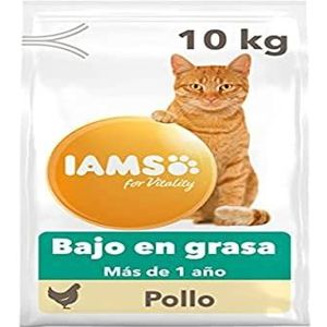 IAMS for Vitality Adult kattenvoer droog vetarm met verse kip 10 kg