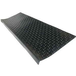 Rubber-Cal Diamond-Plate antislip rubberen trapmatten (6 stuks), zwart