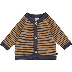 Fred's World by Green Cotton Jongens Stripe Cardigan Gebreid vest, nachtblauw, 74 cm