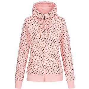 Ankerglut Dames hoodie sweatshirt sweatjack lange mouwen #Ankergluthafen capuchontrui, Rosé, 52/Grote Maten