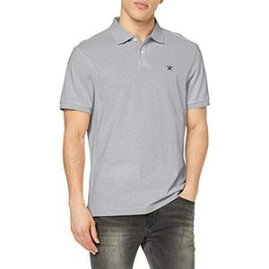 Hackett London Heren Slim Fit Logo Polo Shirt, Grijs (Light Grey), XL