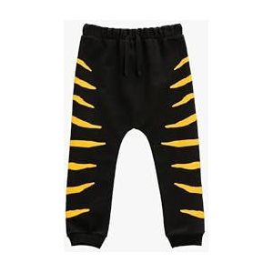 Koton Babyjongens jogger bedrukte sweatpants met trekkoord, zwart (999), 6-9 Maanden