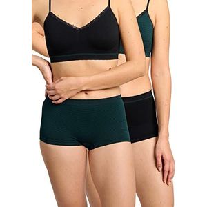 Billet Doux Zen Attitude 403111 Shorty, zwart/groen + zwart, 46 dames