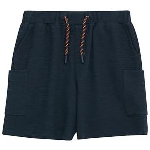 Gestructureerd - Bermuda - Donkerblauw - Loose Fit