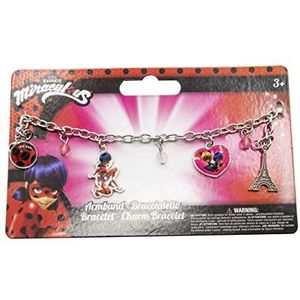 Joy Toy 65982 Miraculous: Tales of Ladybug & Cat Noir figuren & personages armband met hanger op bakkaart 15x1x9 cm, meisjes, meerkleurig