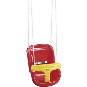 HUDORA Babyschommel hoog - schommel - Baby Swing - schommelstoel voor kleine kinderen - rood 72112