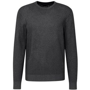 bugatti heren trui ronde hals, grijs, S
