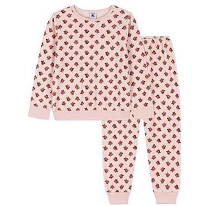 Petit Bateau Pyjama voor meisjes, Zoutroze/meerkleurig, 24 Maanden
