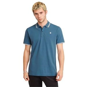 G-Star RAW Dunda Slim Stripe Poloshirt, blauw (Avio D17127-5864-1820), XS