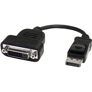 StarTech.com DisplayPort naar DVI-adapter - Actieve conversie - 1920 x 1200 - DisplayPort (DP) naar DVI (DVI-D) actieve converter adapter Single Link voor DVI-D monitor (DP2DVIS)