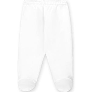 BABIDU Babyleggings, 100% geborsteld katoen, uniseks winterkleding voor baby's, jongens en meisjes, leggings voor pasgeborenen, 0-6 maanden, zachte en comfortabele babypyjama, wit, 3 Maanden