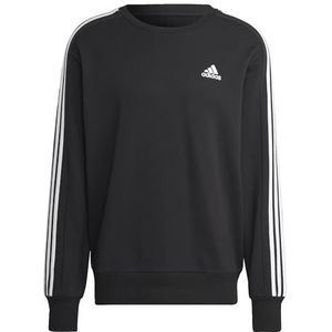 adidas Essentials French Terry 3-Stripes Sweatshirt, Heren, Black, 4XL