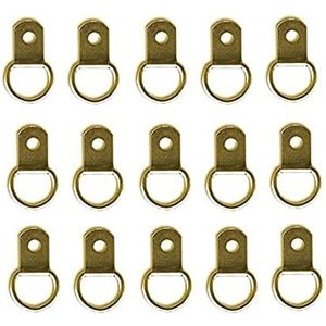 Bulk Hardware BH02824 foto D-ring klein, galvanisch messing (verpakking van 25), wit, klein, stuk