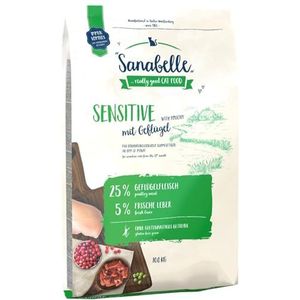 Sanabelle Sensitive met gevogelte | Droogvoer voor gevoelige katten | 4 x 2 kg