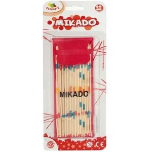 FLYPOP'S - Mikado - Behendigheidsspel - 140793LIN - Multicolor - Hout - 2 tot 6 spelers - Kinder speelgoed - Gezelschapsspellen - Reisspellen - 18 cm x 1 cm - Vanaf 4 jaar.