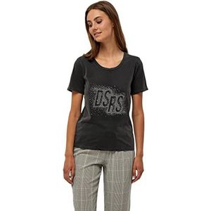 DESIRES Dames Jolan Tee T-shirt, Black Washed., S