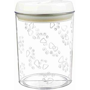 Trixie 24664 voeder- en snackdoos, kunststof, 1,5 l/ø 12 cm, transparant/wit