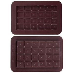 Dr. Oetker Siliconen chocoladevorm ""Schattige bordjes"" set van 2, vormen van hoogwaardig platina-siliconen, zelf chocolade maken - voor individuele lekkernijen, (kleur: bruin), aantal: 1 stuk