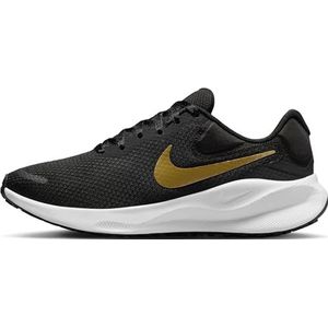 NIKE W Revolution 7, lage vrouw, zwart/goud/wit (Black Metallic Gold White Dark Smoke Grey), 41 EU