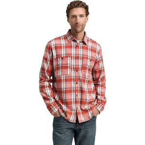 TOM TAILOR heren overhemd, 38518 - Tango Oranje Multicolor Check, XXL