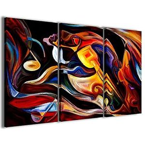 Stampe su Tela, Abstract Painting 005 abstract schilderij, moderne afbeeldingen van 3 panelen, klaar om op te hangen, 90 x 60 cm