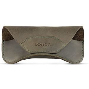 Londo Genuine Leather Case voor Zonnebrillen en Brillen met Magnetische Sluiting (Groen)